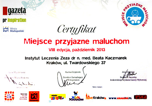 Certyfikat 2013